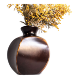 Midcentury teak vase