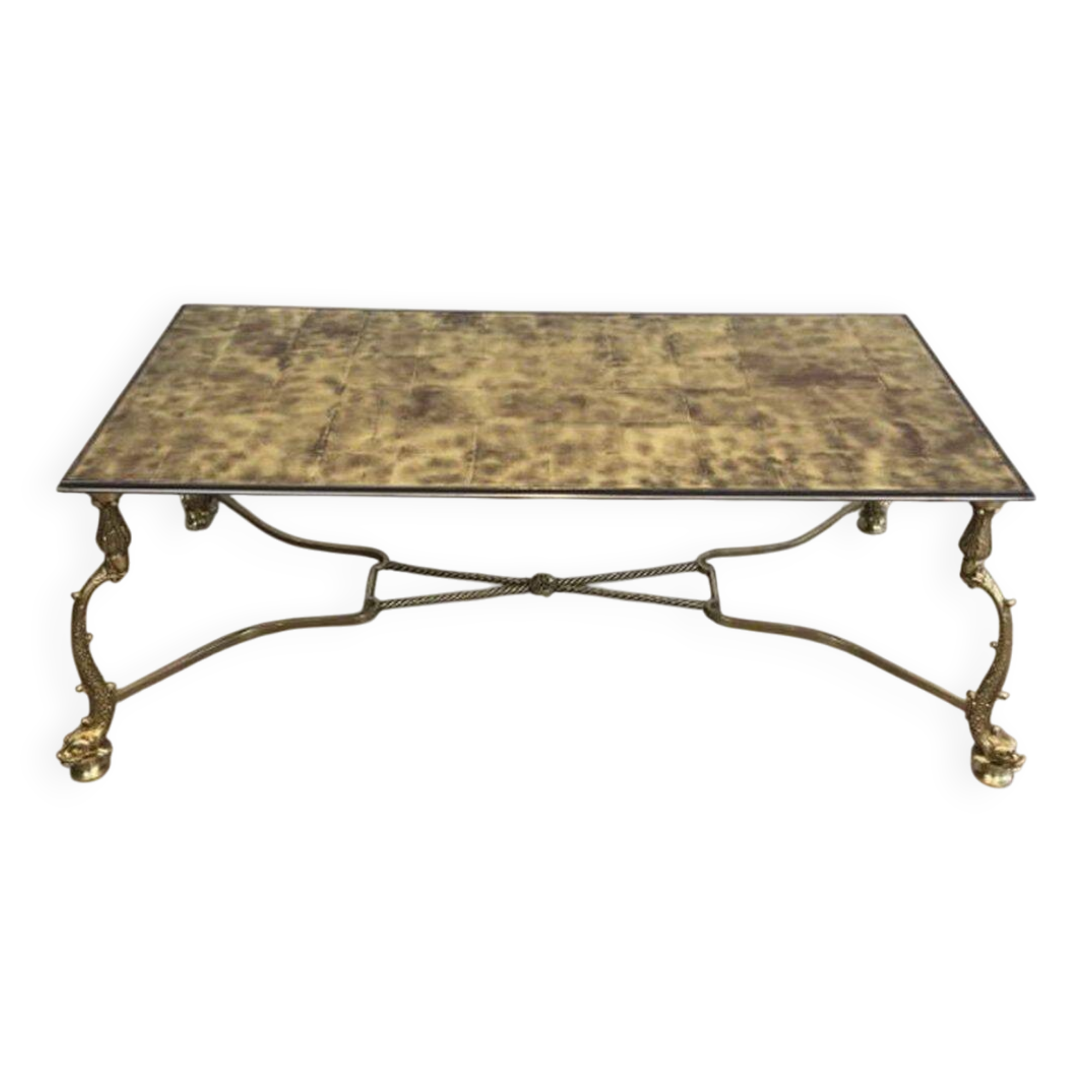 Table basse en laiton Maison Jansen