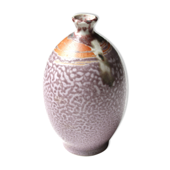 Purple sandstone vase signed, 70s