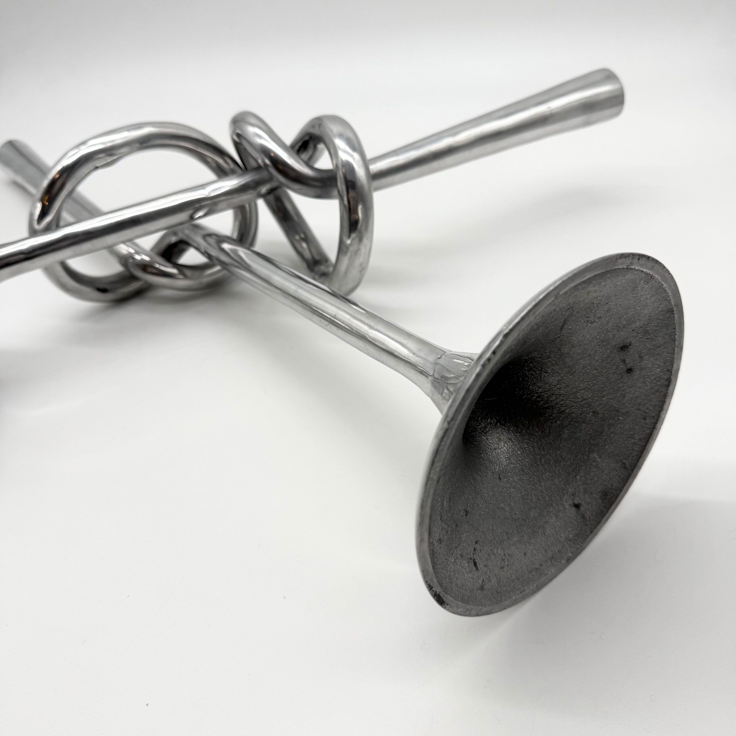 XXL "Giant Knot" candlestick pair – 1980s