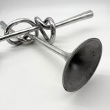 XXL "Giant Knot" candlestick pair – 1980s