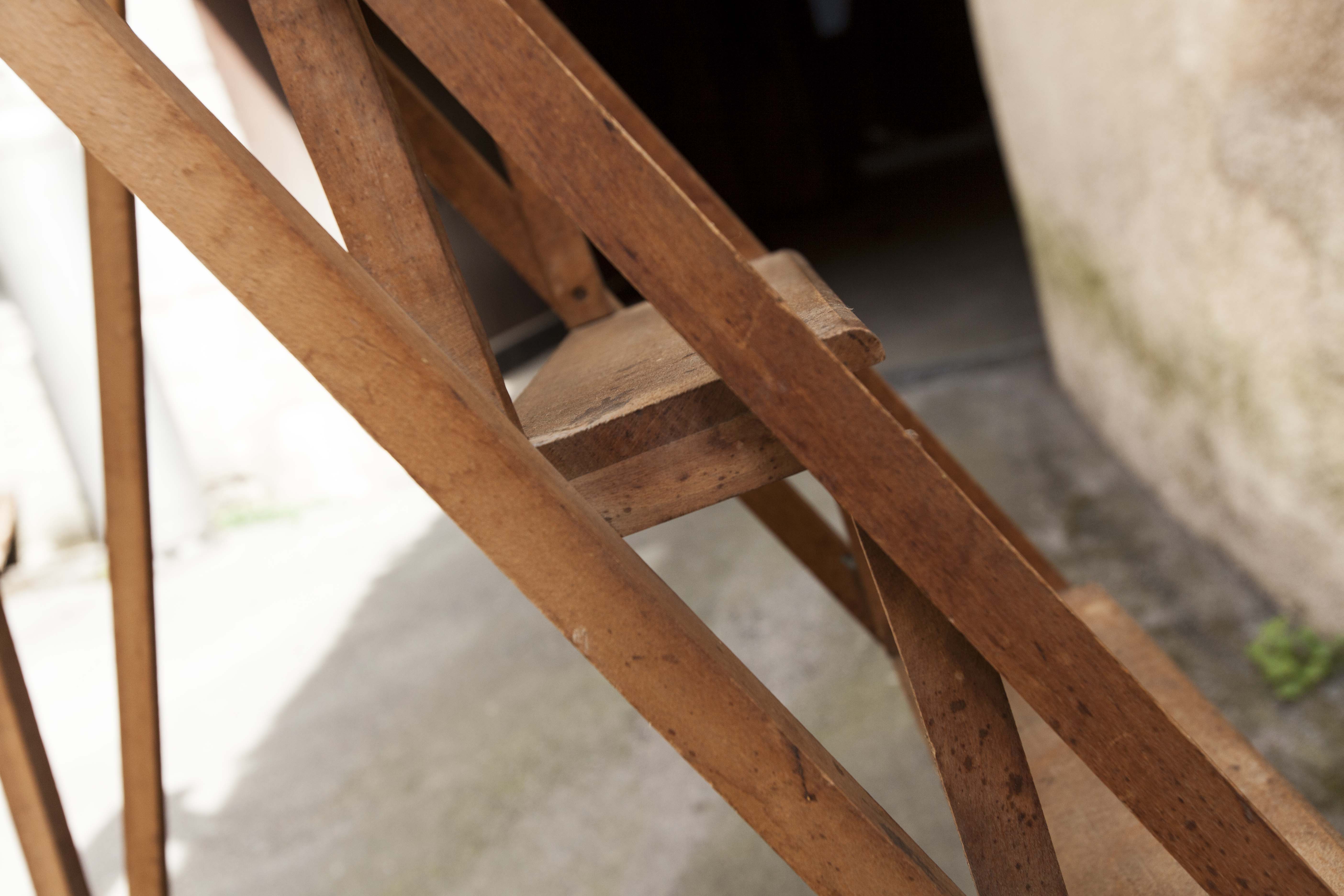 Painter 50s wooden stepladder