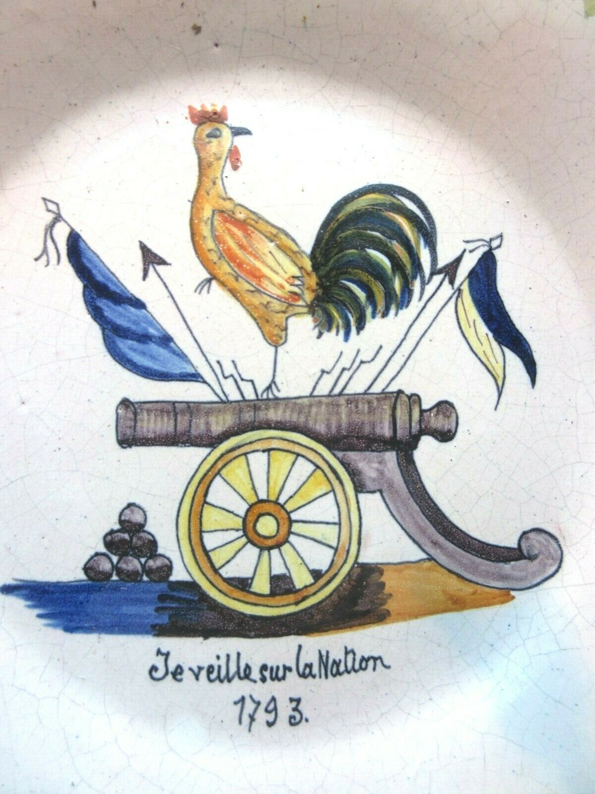 Revolutionary plate: I watch over the Nation 1793, COQ on cannon
