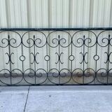 Grille de jardin et portillon en fer forgé des années 1950 - 5m20