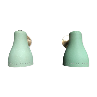 Set of two wall light vintage modek AD7 by Dek a lux