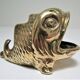 Zoomorphic ashtray golden bronze fish Vintage Peerage