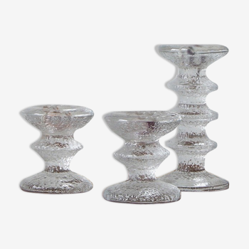 Chandeliers vintage en verre de Timo Sarpaneva pour Iittala, années 1960, Set de 3