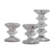 Vintage candlesticks in glass by timo sarpaneva for iittala, 1960s, set of 3