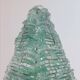 Pair of pyramid-shaped wall sconces in glass in vintage French style.
