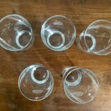 5 orangeade, Ricard or whisky glasses