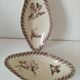 Two vintage U&C Sarreguemines Buffon model dishes