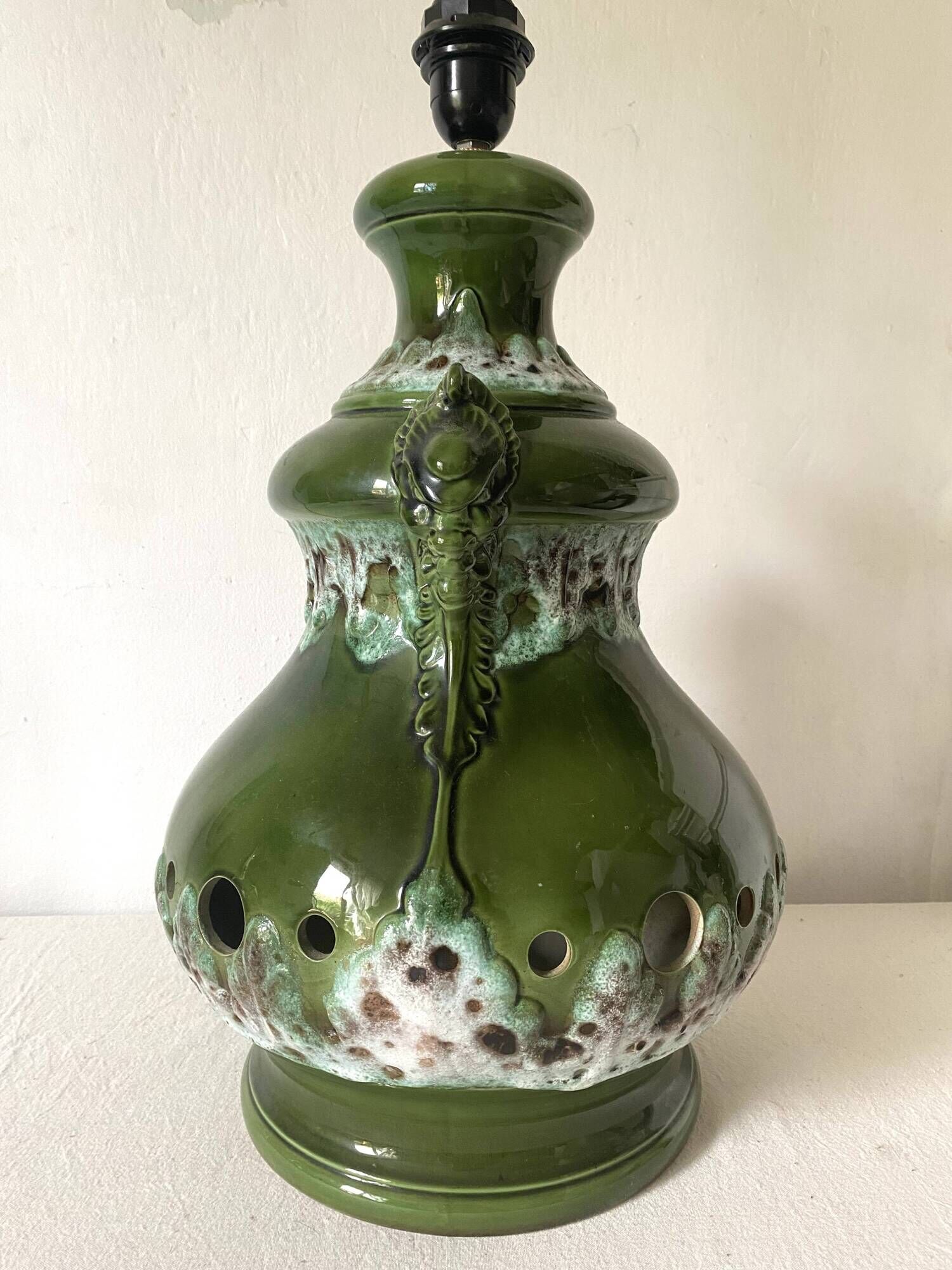 Vintage ceramic lamp base from the 70s