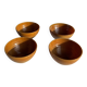 Lot de 4 petits bols marrons en verre H12 D13
