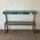 Console "G" by Belgochrom in brass and glass from the 1970s.