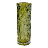 textured glass vase