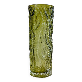 textured glass vase