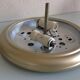 Round ceiling light in gold metal and amber cracked glass 70/80