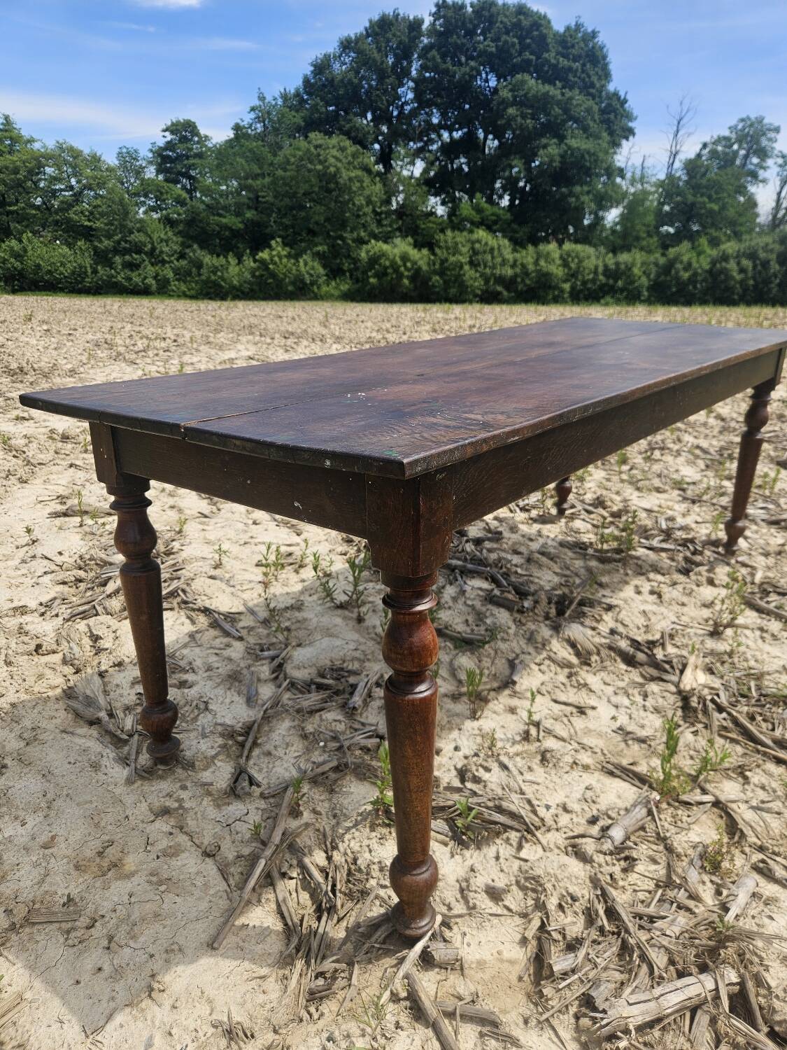 Walnut farmhouse table