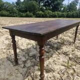 Table de ferme en noyer
