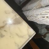 Commode 3 tiroirs de style Louis XVI, marbre et bronzes dorés