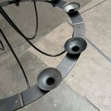 Vintage wrought iron candlestick chandelier by Ehlén Johansson for Ikea, 1990s.