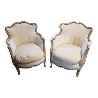 Fauteuils bergères Louis xv