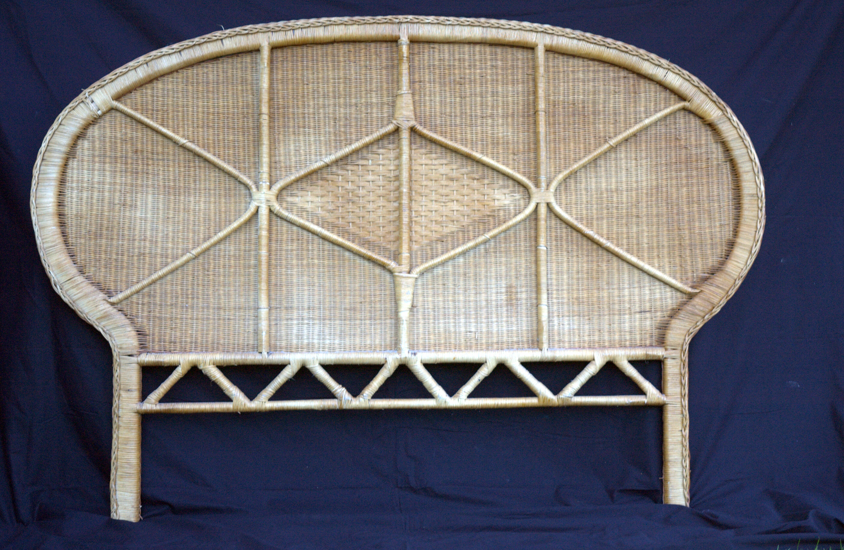 Vintage rattan headboard
