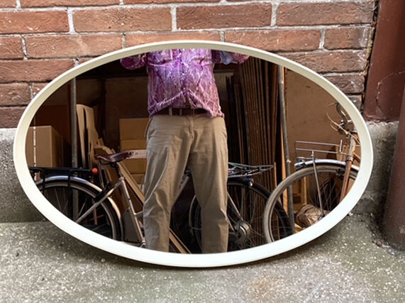 Contemporary mirror white frame