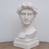 David head in waxed white plaster