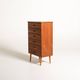 Scandinavian tall chest of six drawers