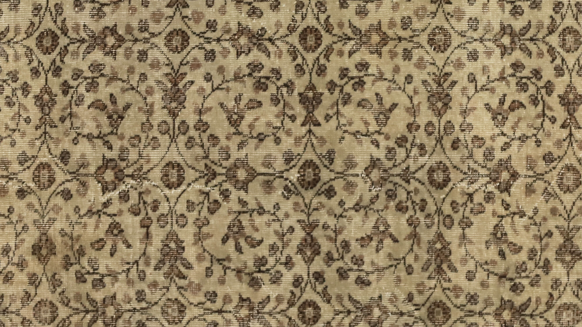 Anatolian handmade vintage rug 285 cm x 187 cm