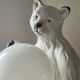 Vintage ceramic cat lamp from the 70s