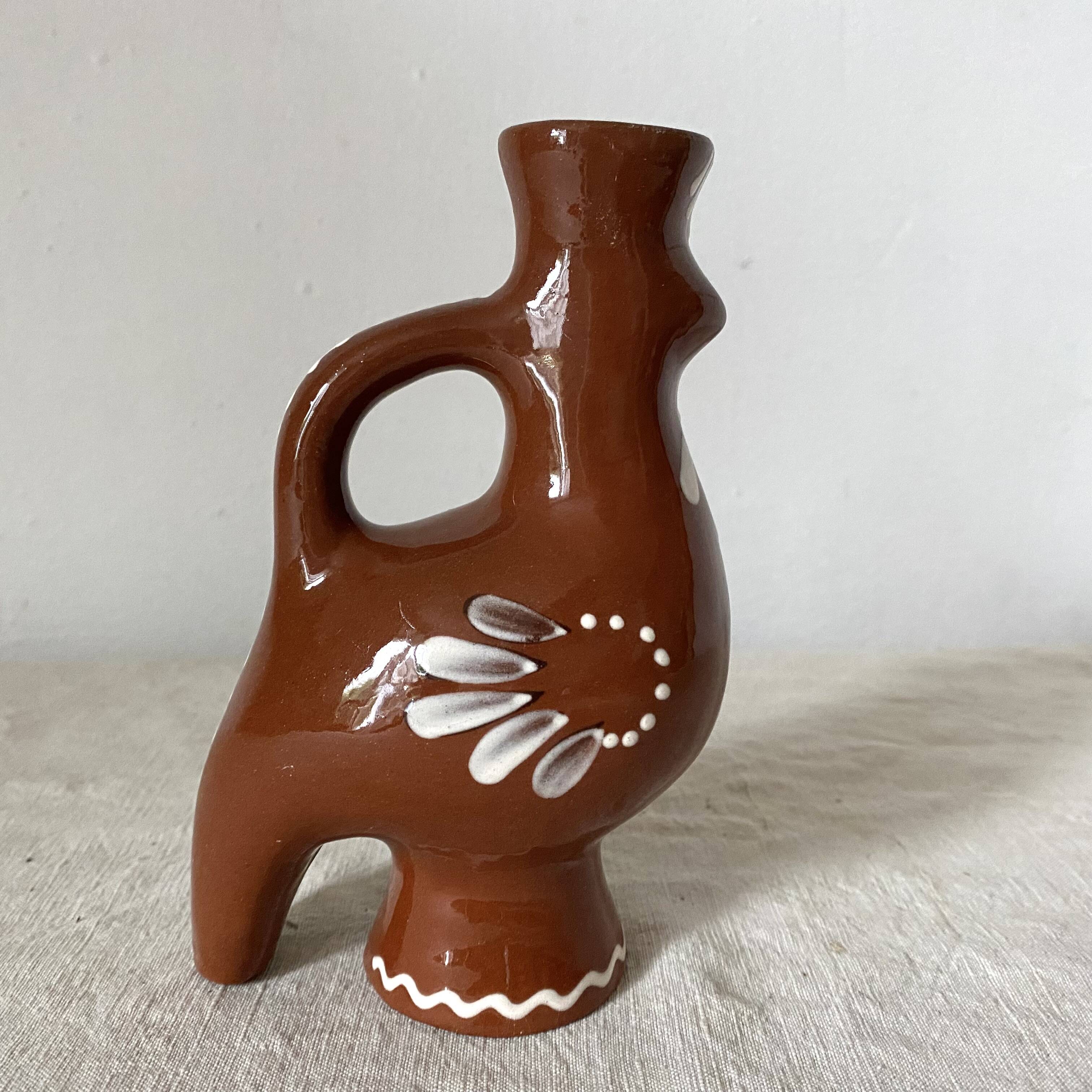 Ceramic bird soliflore vase