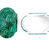 Malachite style porcelain box