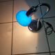 Table lamp chromed metal and glass globe used