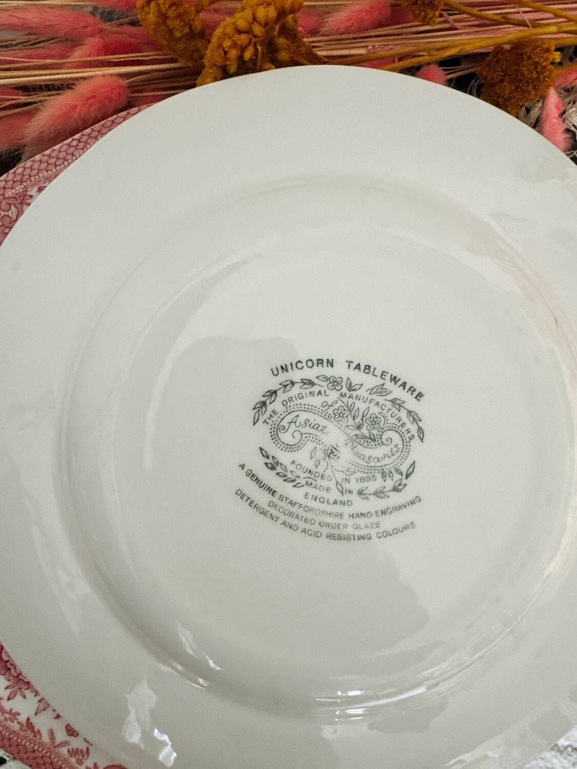 Unicorn plates "asiatic pheasants" england