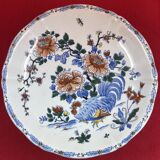 Gien compote dish with peony decoration 24 x 11 cm