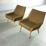Fauteuils Danois années 50 design structuré lignes basses
