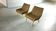 Fauteuils Danois années 50 design structuré lignes basses
