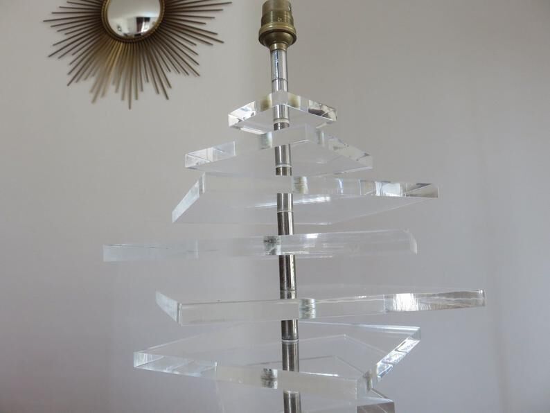 70s Roche Bobois Plexiglas Lamp