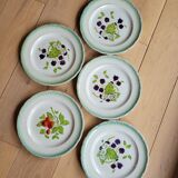 5 assiettes à dessert St Amand