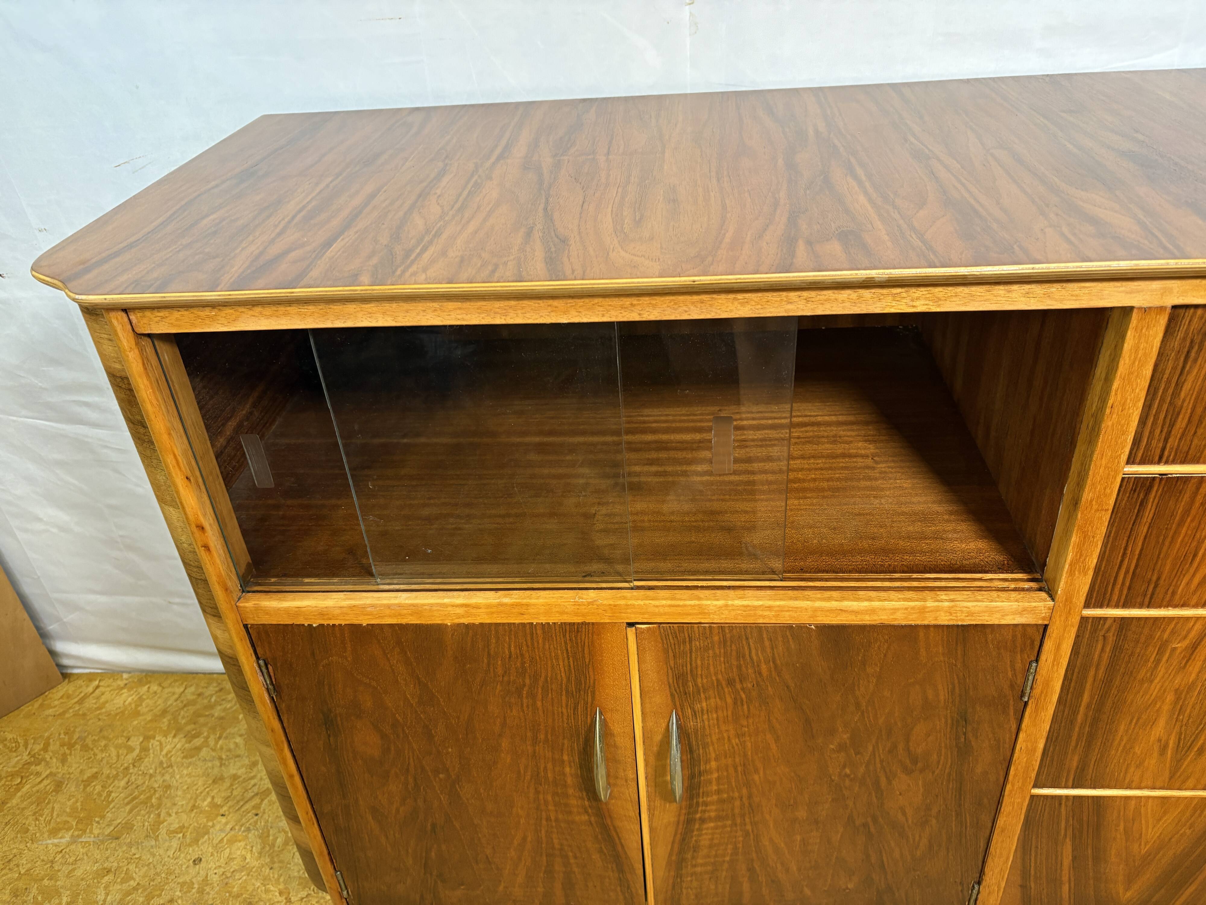 Mid-Century Modern Walnut Sideboard Cocktail Cabinet by František Jirák1960