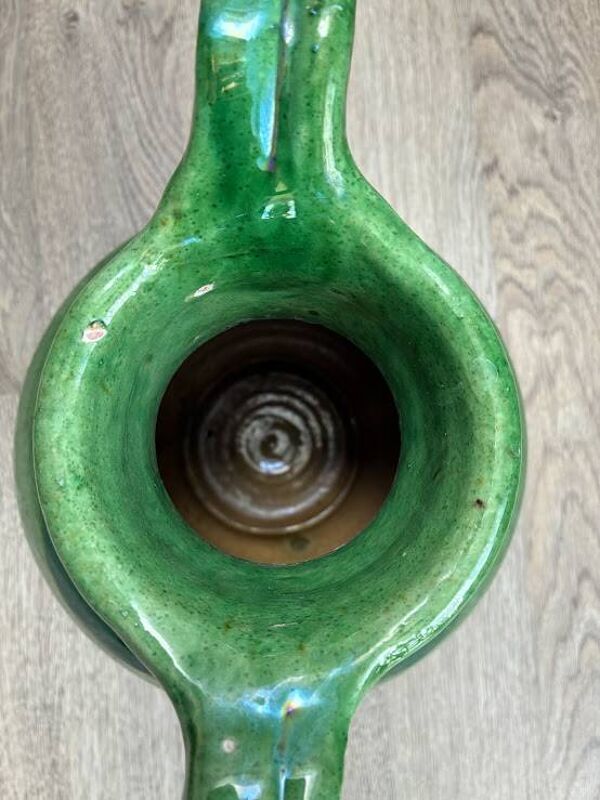 Pichet ou Cruche à Eau Ancien en Terre Cuite Vernissée (Orjol)