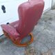 Old armchair on vintage leather foot + foot rest