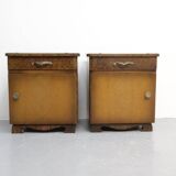 Set vintage nachtkastjes Jaren 70