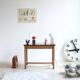 Vintage children's desk in solid oak and red formica, 50s/60s