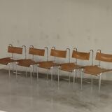 Design chair chrome & leather 1970