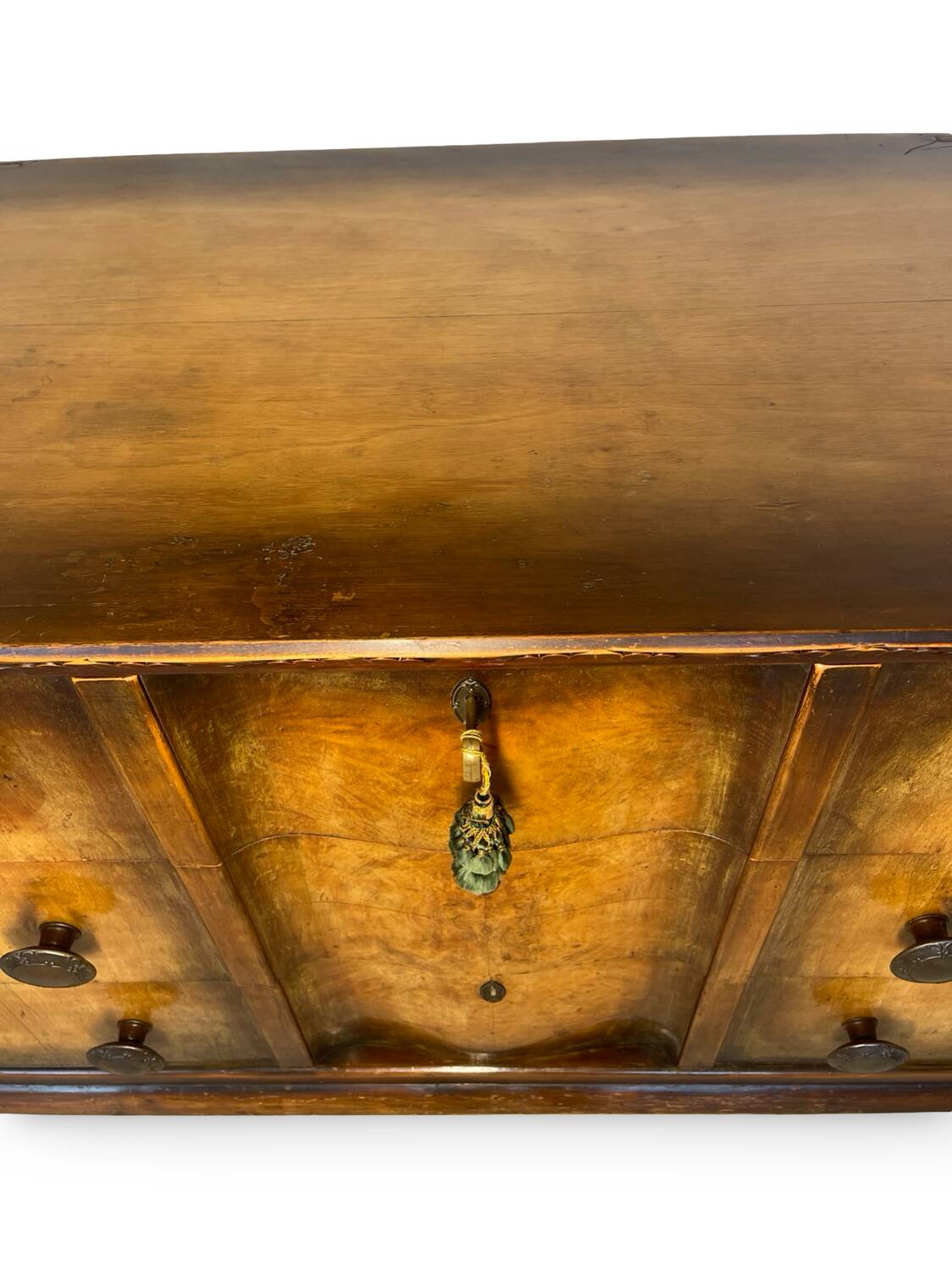 Commode italienne en placage et bois massif de noyer, années 1940-1950