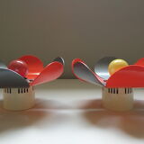 Sixties flower wall lamps