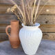 Vase blanc texturé